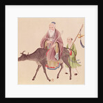 Lao-Tzu on his buffalo, followed by a disciple by School Chinese