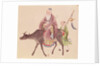 Lao-Tzu on his buffalo, followed by a disciple by School Chinese