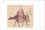Lao-Tzu on his buffalo, followed by a disciple by School Chinese