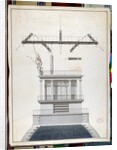 Design for a Chappe telegraph station for one of the domes of the Louvre, Paris, early 19th century by French School