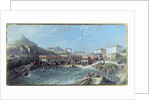The Beginning of Sea Swimming in the Old Port of Biarritz, 1858 by Jean Jacques Alban de Lesgallery