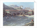 The Beginning of Sea Swimming in the Old Port of Biarritz, 1858 by Jean Jacques Alban de Lesgallery