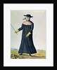 Costume designed to protect doctors from the plague, 1720 by French School