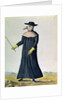 Costume designed to protect doctors from the plague, 1720 by French School