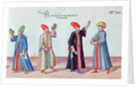 Four Jewish Doctors from Adrianople, Turkey, c.1600 by German School