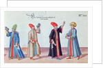 Four Jewish Doctors from Adrianople, Turkey, c.1600 by German School