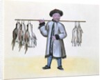The Game Merchant, from a book on the street calls of Peking, c.1785 by French School
