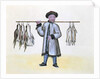 The Game Merchant, from a book on the street calls of Peking, c.1785 by French School