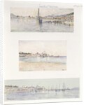 Three Views of Sainte Maxime by French School