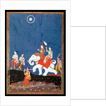 An Indian Prince on a White Elephant, illustration of the musical mode 'Deepak Raga', early 19th century by Deccani School