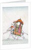 Portrait of a man riding an elephant, early 19th century by Indian School