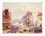 Barricade at Faubourg Saint-Antoine and the Death of General Negrier, 25th june 1848 by Gaspard Gobaut