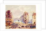 Barricade at Faubourg Saint-Antoine and the Death of General Negrier, 25th june 1848 by Gaspard Gobaut