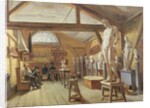 View of a studio in an art school, c.1840 by French School