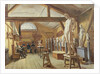 View of a studio in an art school, c.1840 by French School