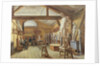 View of a studio in an art school, c.1840 by French School