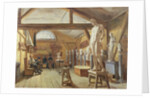View of a studio in an art school, c.1840 by French School
