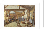 View of a studio in an art school, c.1840 by French School