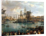 The Port of Brest with a view of shipping, 1794 by Jean-Francois Hue