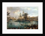 The Port of Brest with a view of shipping, 1794 by Jean-Francois Hue