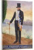Portrait of Agricol Perdiguier known as 'Avignonais' standing on the banks of the river Rhone at Avignon, c.1860-65 by French School