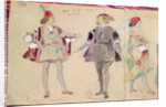 Costume designs for Octave and Coelio for 'Les Caprices de Marianne' by Alfred de Musset by Eugene Giraud
