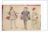 Costume designs for Octave and Coelio for 'Les Caprices de Marianne' by Alfred de Musset by Eugene Giraud
