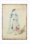 Costume design for Mlle Madeleine Brohant for the role of Marianne in 'Les Caprices de Marianne' by Alfred de Musset 1851 by Eugene Giraud