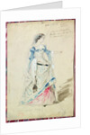 Costume design for Mlle Madeleine Brohant for the role of Marianne in 'Les Caprices de Marianne' by Alfred de Musset 1851 by Eugene Giraud