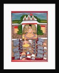 Animal sacrifice in honour of a deity by Indian School