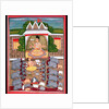 Animal sacrifice in honour of a deity by Indian School