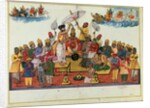 Indra, king of the gods, being anointed with soma by Indian School
