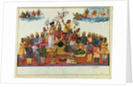 Indra, king of the gods, being anointed with soma by Indian School