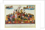 Indra, king of the gods, being anointed with soma by Indian School