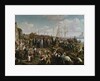 Laying the telegraph cable between Cologne and Berlin at the end of the 19th century by German School