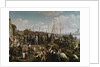 Laying the telegraph cable between Cologne and Berlin at the end of the 19th century by German School