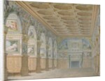 Ms 1014 The ballroom at Fontainebleau, plate from an album by Charles Percier