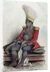King Temoana on the island of Nuka-Hiva dressed in the uniform of a French colonel, c.1841-48 by Maximilien Radiguet