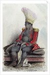 King Temoana on the island of Nuka-Hiva dressed in the uniform of a French colonel, c.1841-48 by Maximilien Radiguet