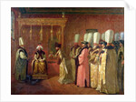 Audience of Charles Gravier, Comte de Vergennes, with the Sultan Osman III in Constantinople, 1755 by Antoine Favray