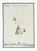 Cross-sectional drawing of a diving bell, 1785 by French School