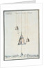 Cross-sectional drawing of a diving bell, 1785 by French School
