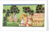 Lakshmana Consulting the Heads of the Monkey Armies by Indian School