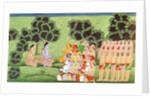 Lakshmana Consulting the Heads of the Monkey Armies by Indian School