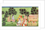 Lakshmana Consulting the Heads of the Monkey Armies by Indian School