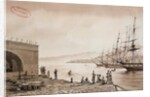 View of Fort Bab Azoun from the Port, Algiers, c.1830-31 by Yung Yung