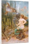 Deep Sea Diver with a Mermaid and a Shark by French School