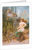 Deep Sea Diver with a Mermaid and a Shark by French School