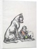 Dog and child, early 20th century by Robert Noir
