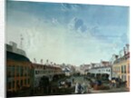 Interior courtyard of the Imperial Stage-coach Service, early 19th century by French School